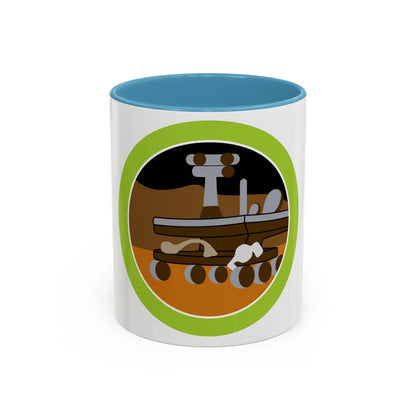 Robotics (Boy Scout Merit Badge) Accent Coffee Mug-11oz-Light Blue-Go Mug Yourself