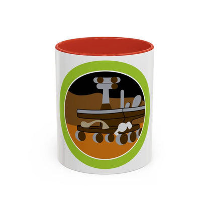 Robotics (Boy Scout Merit Badge) Accent Coffee Mug-11oz-Red-Go Mug Yourself