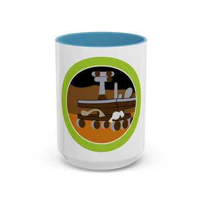 Robotics (Boy Scout Merit Badge) Accent Coffee Mug-15oz-Light Blue-Go Mug Yourself