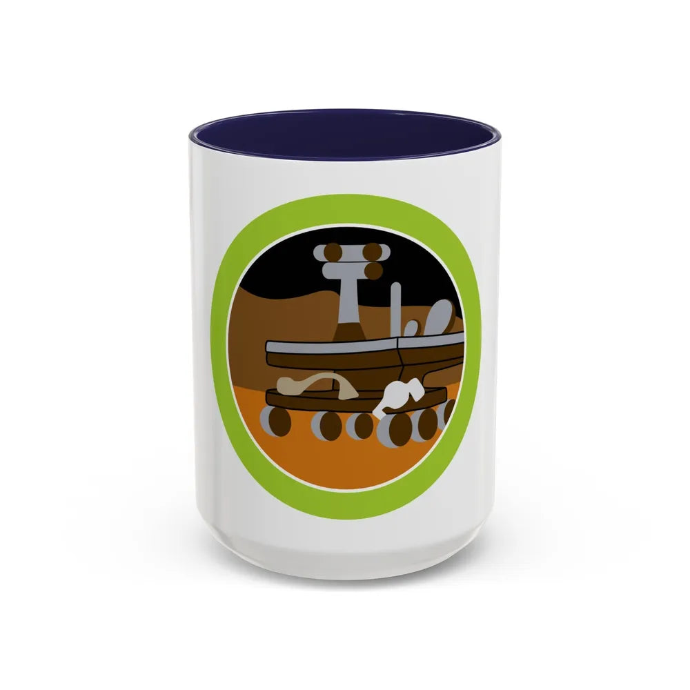 Robotics (Boy Scout Merit Badge) Accent Coffee Mug-15oz-Navy-Go Mug Yourself