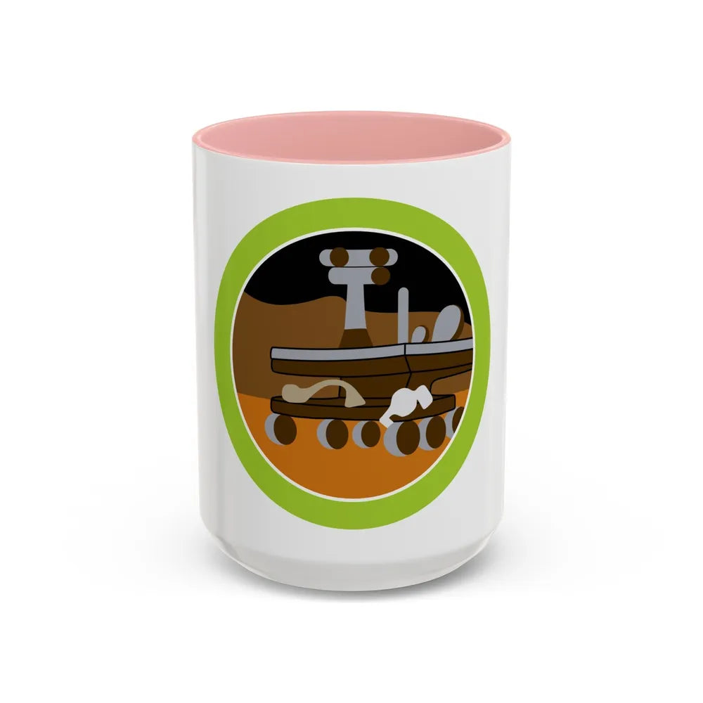 Robotics (Boy Scout Merit Badge) Accent Coffee Mug-15oz-Pink-Go Mug Yourself