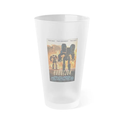 ROBOTJOX 1989 Movie Poster - Frosted Pint Glass 16oz 16oz Frosted - Go Mug Yourself
