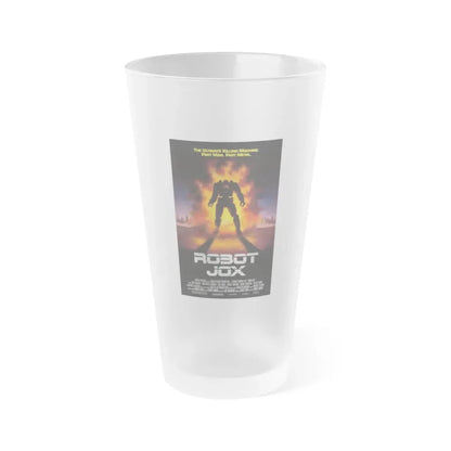 ROBOTJOX (TEASER) 1989 Movie Poster - Frosted Pint Glass 16oz 16oz Frosted - Go Mug Yourself