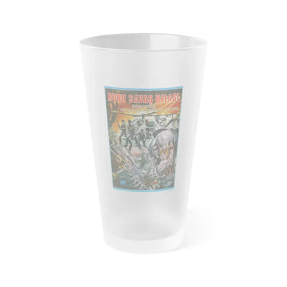 ROBOWAR 1988 Movie Poster - Frosted Pint Glass 16oz 16oz Frosted - Go Mug Yourself