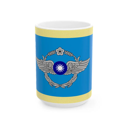 ROC Air Force Academy Flag (China) White Coffee Mug 15oz - Go Mug Yourself