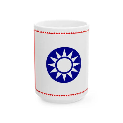 ROC County Guard Flag 1932-1949 (China) White Coffee Mug 15oz - Go Mug Yourself