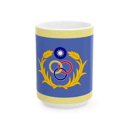 ROC Garrison Unit Flag (China) White Coffee Mug 15oz - Go Mug Yourself