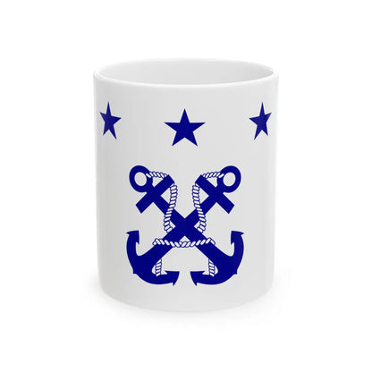 ROC General Chief of Staff of the Ministry of National Defense Flag 1947 (China) White Coffee Mug 11oz - Go Mug Yourself