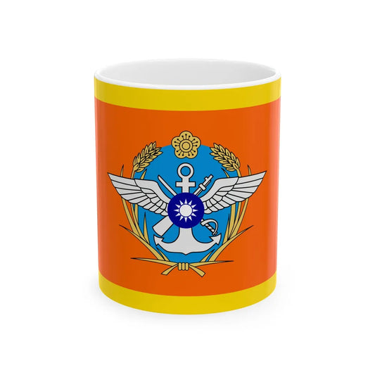 ROC General Chief of Staff of the Ministry of National Defense Flag (China) White Coffee Mug 11oz - Go Mug Yourself