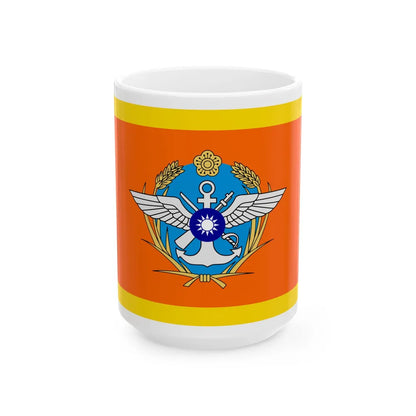 ROC General Chief of Staff of the Ministry of National Defense Flag (China) White Coffee Mug 15oz - Go Mug Yourself