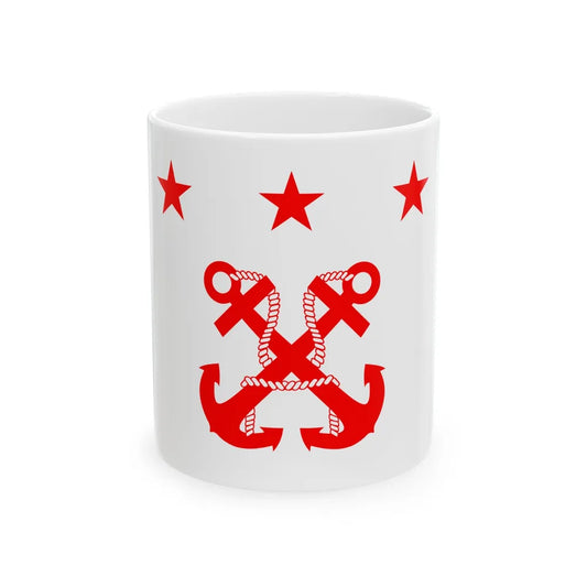 ROC Minister of National Defense Flag 1947 (China) White Coffee Mug 11oz - Go Mug Yourself