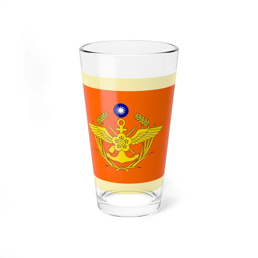 ROC NDU Fu Hsing Kang College Flag (China) Pint Glass 16oz 16oz - Go Mug Yourself