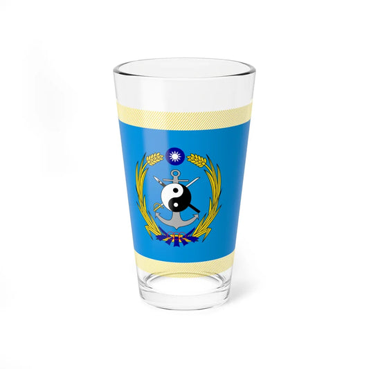 ROC NDU Naval Command and Staff College Flag (China) Pint Glass 16oz 16oz - Go Mug Yourself