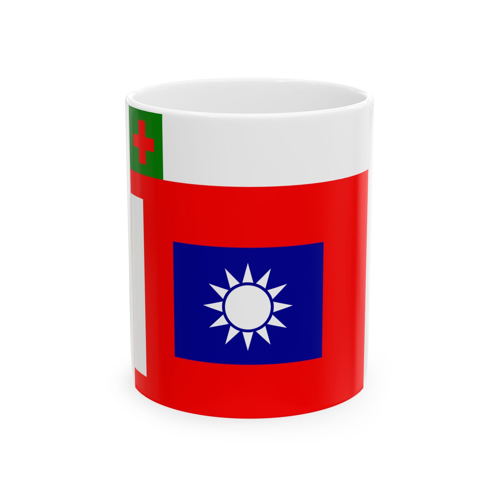 ROCA Hospital Flag 1934 (China) White Coffee Mug-11oz-Go Mug Yourself