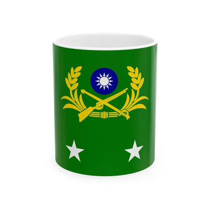 ROCA Lieutenant Generals Flag 1958 (China) White Coffee Mug 11oz - Go Mug Yourself