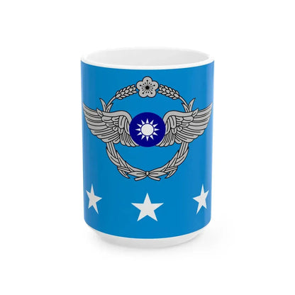 ROCAF Generals Flag 1981 (China) White Coffee Mug 15oz - Go Mug Yourself
