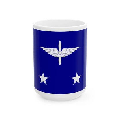 ROCAF Lieutenant Generals Flag 1937 (China) White Coffee Mug 15oz - Go Mug Yourself