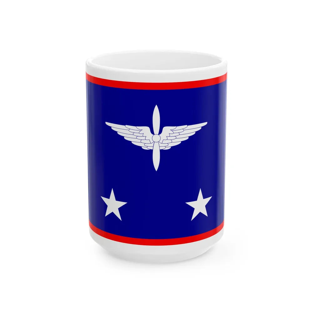 ROCAF Lieutenant Generals Flag 1948 (China) White Coffee Mug 15oz - Go Mug Yourself