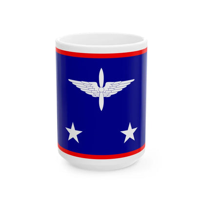 ROCAF Lieutenant Generals Flag 1948 (China) White Coffee Mug 15oz - Go Mug Yourself