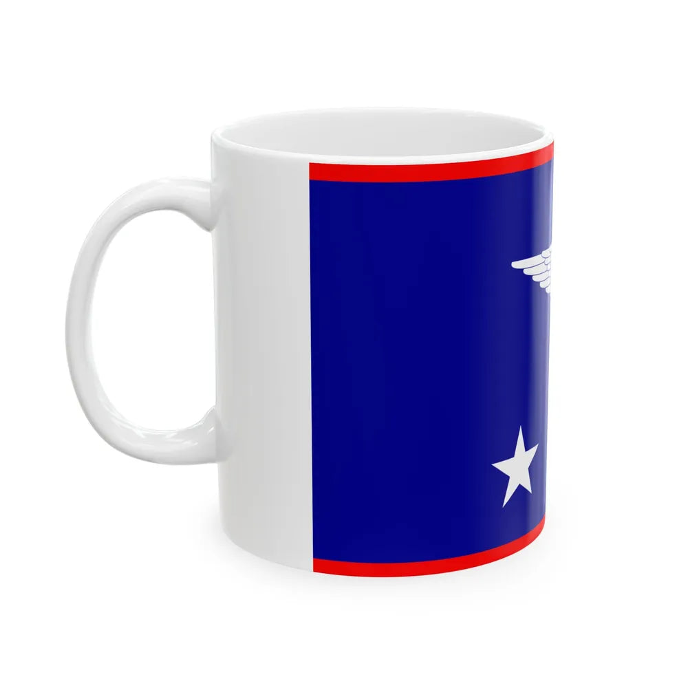 ROCAF Lieutenant Generals Flag 1948 (China) White Coffee Mug - Go Mug Yourself