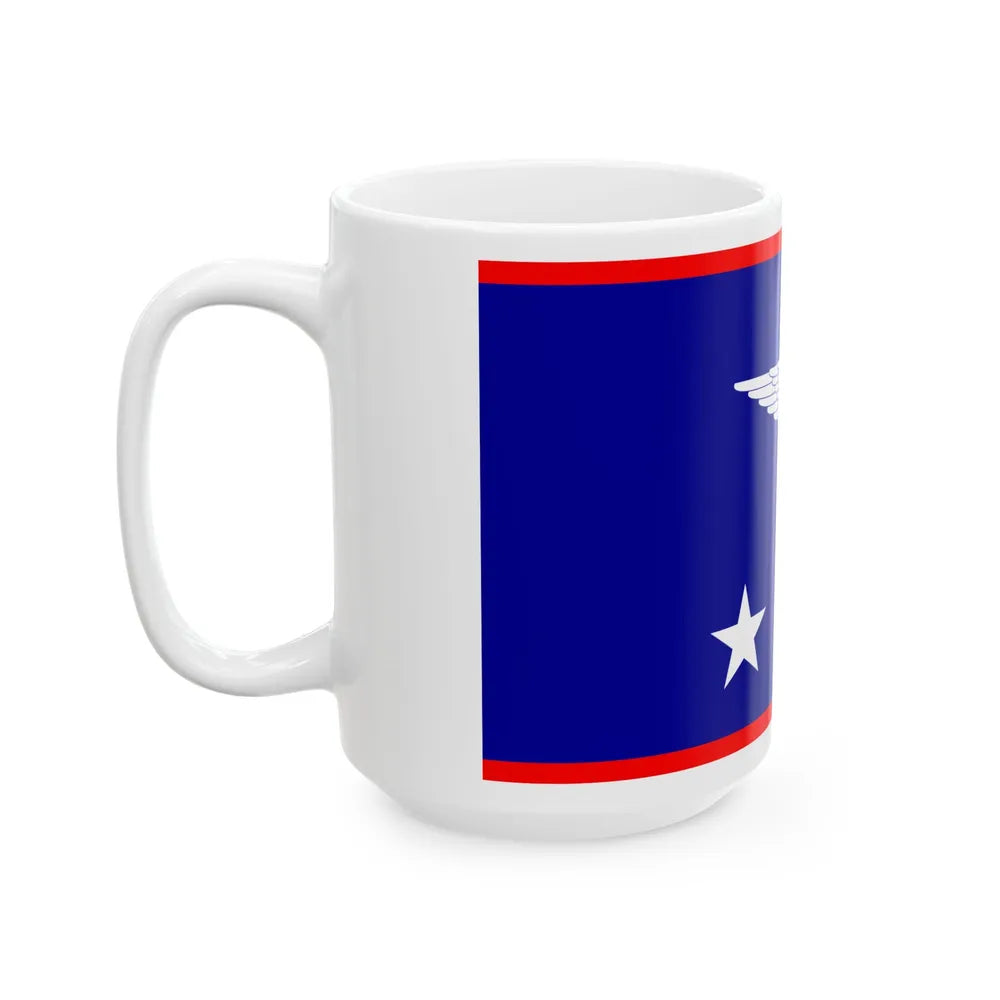 ROCAF Lieutenant Generals Flag 1948 (China) White Coffee Mug - Go Mug Yourself
