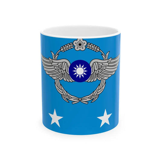 ROCAF Lieutenant Generals Flag 1981 (China) White Coffee Mug 11oz - Go Mug Yourself