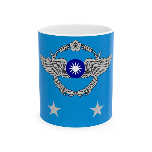 ROCAF Lieutenant Generals Flag (China) White Coffee Mug 11oz - Go Mug Yourself