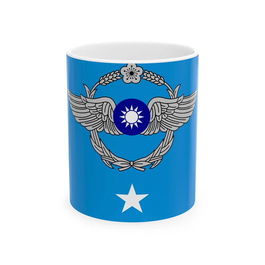 ROCAF Major Generals Flag 1981 (China) White Coffee Mug 11oz - Go Mug Yourself