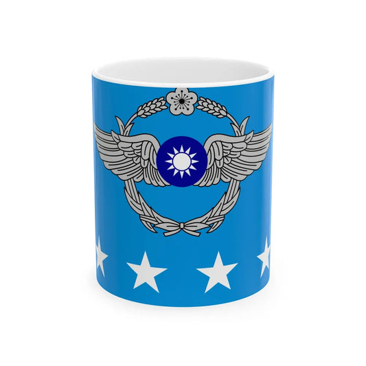 ROCAF Senior Generals Flag 1981 (China) White Coffee Mug 11oz - Go Mug Yourself
