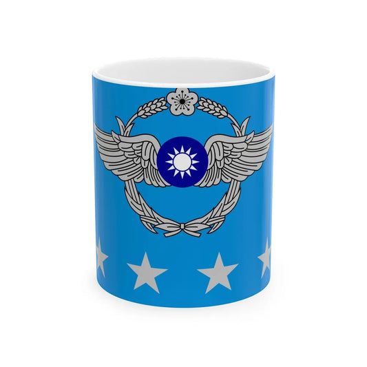 ROCAF Senior Generals Flag (China) White Coffee Mug 11oz - Go Mug Yourself