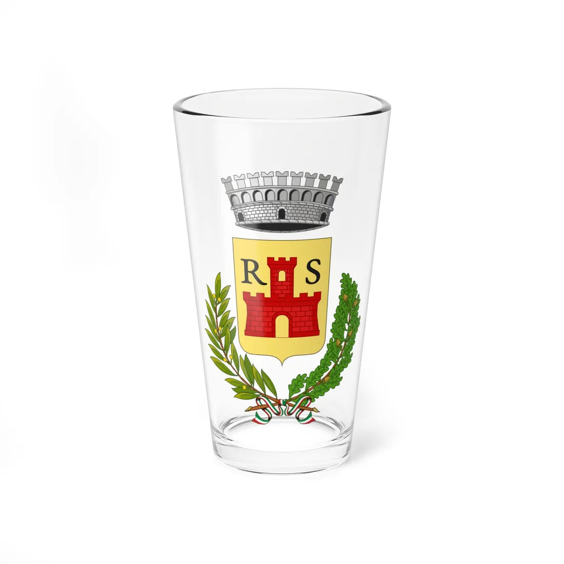 Roccasicura-Stemma (Italy) (Coat of Arms) Pint Glass 16oz 16oz - Go Mug Yourself