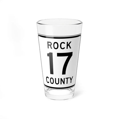 Rock County Route 17 MN (Minnesota) (Road Sign) Pint Glass 16oz 16oz - Go Mug Yourself