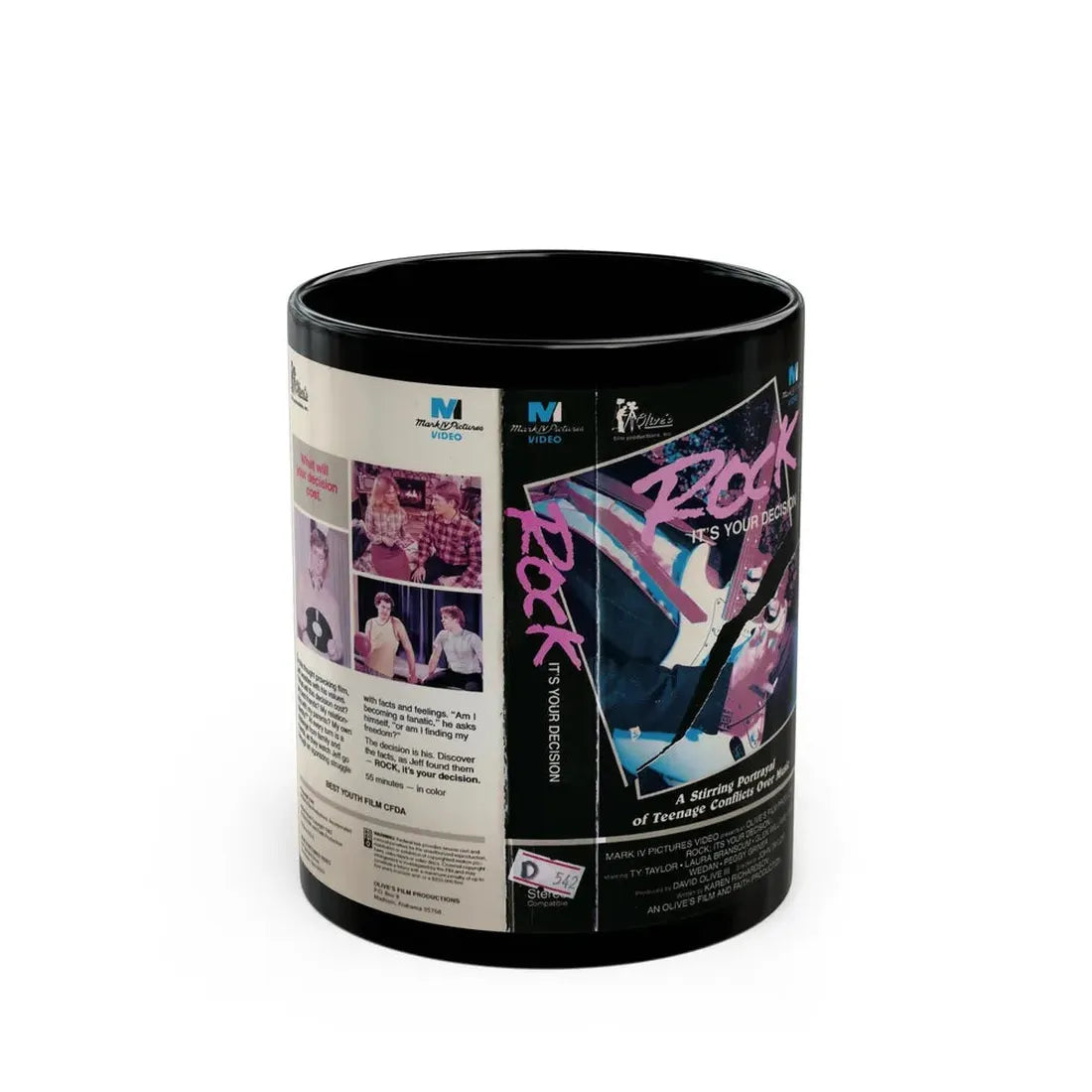 ROCK ITS YOUR DECISION (VHS COVER) - Black Coffee Mug 11oz - Go Mug Yourself