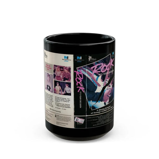 ROCK ITS YOUR DECISION (VHS COVER) - Black Coffee Mug 15oz - Go Mug Yourself