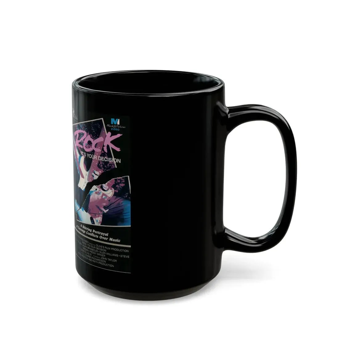 ROCK ITS YOUR DECISION (VHS COVER) - Black Coffee Mug - Go Mug Yourself