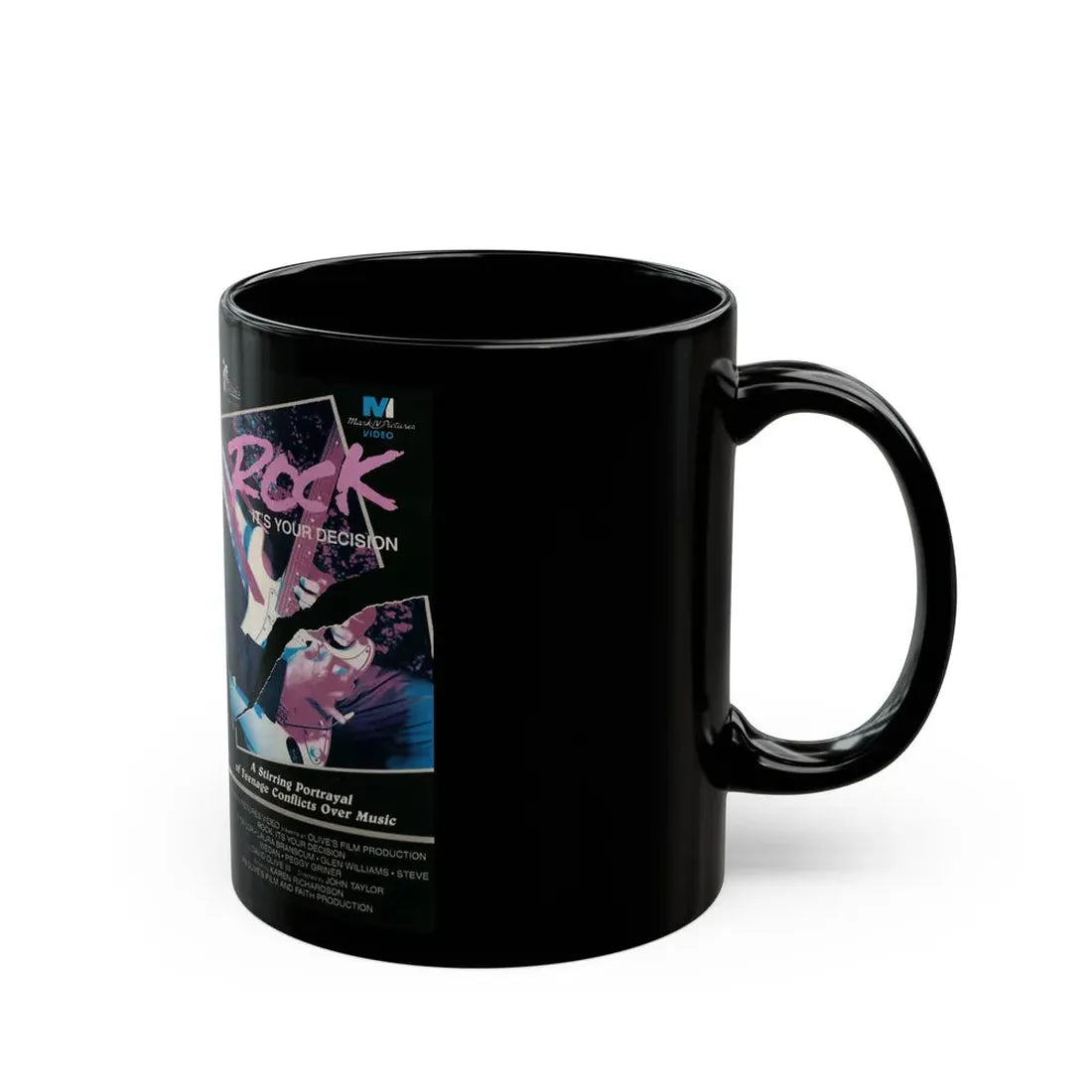 ROCK ITS YOUR DECISION (VHS COVER) - Black Coffee Mug - Go Mug Yourself