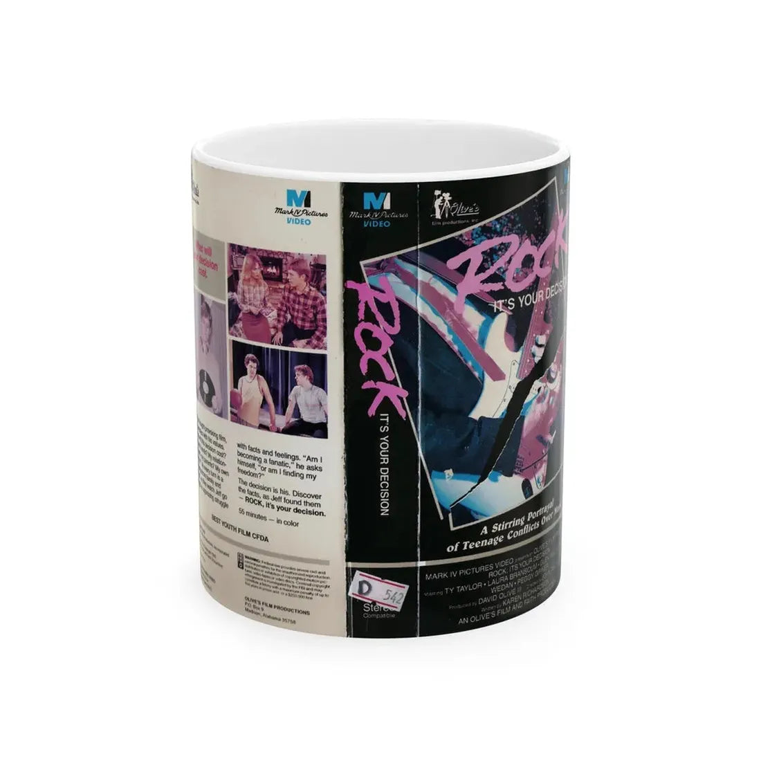ROCK ITS YOUR DECISION (VHS COVER) - White Coffee Mug 11oz - Go Mug Yourself