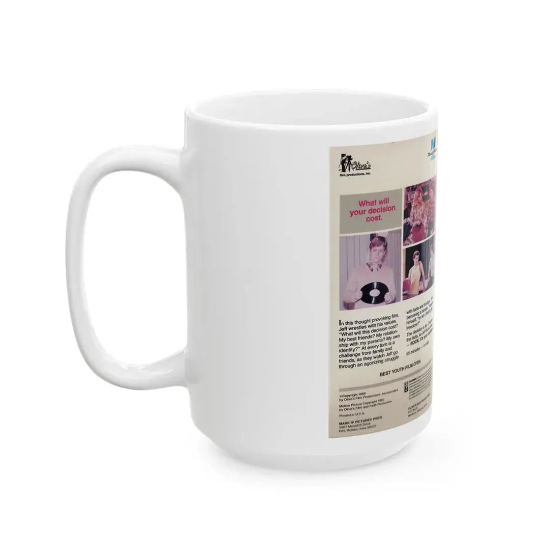 ROCK ITS YOUR DECISION (VHS COVER) - White Coffee Mug - Go Mug Yourself