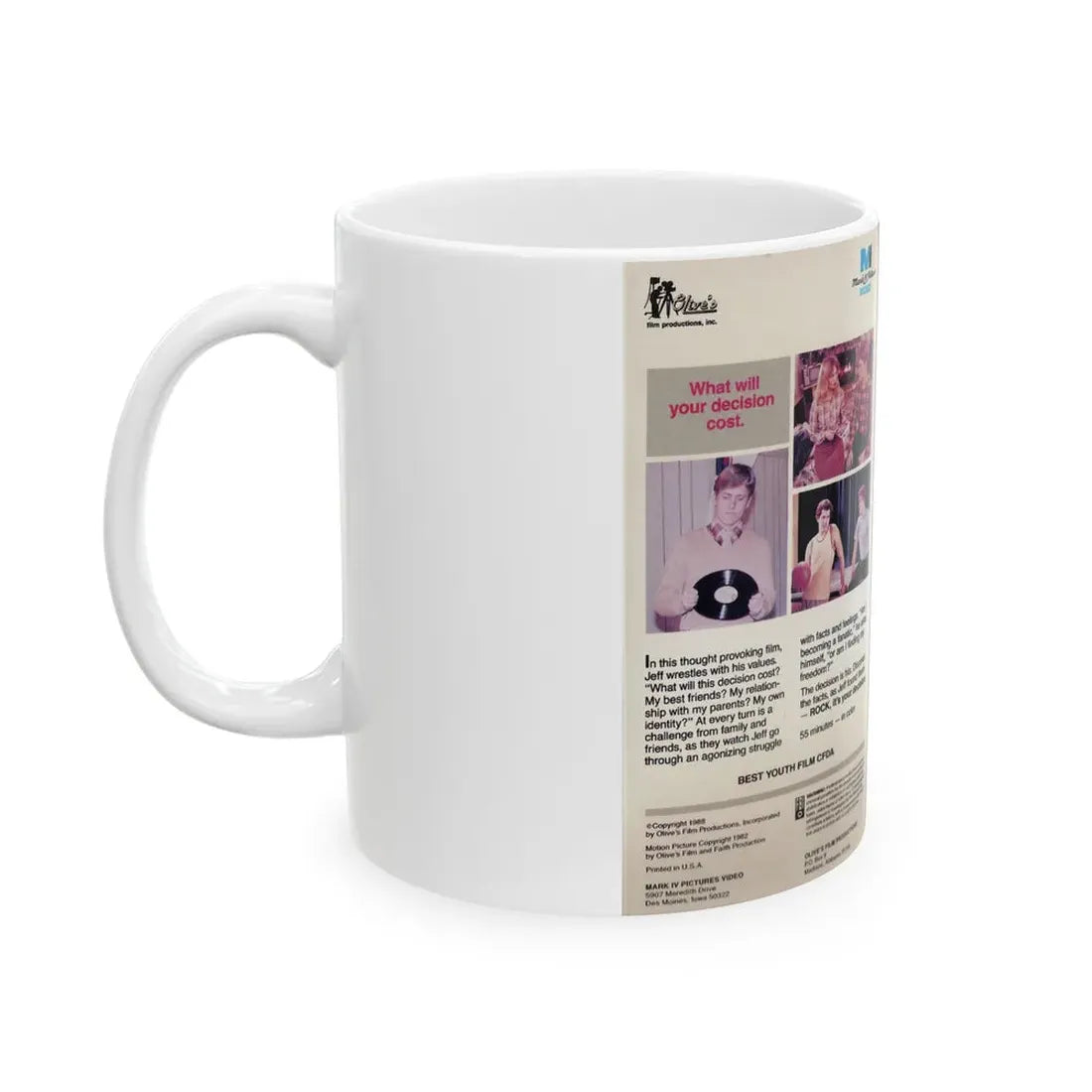 ROCK ITS YOUR DECISION (VHS COVER) - White Coffee Mug - Go Mug Yourself