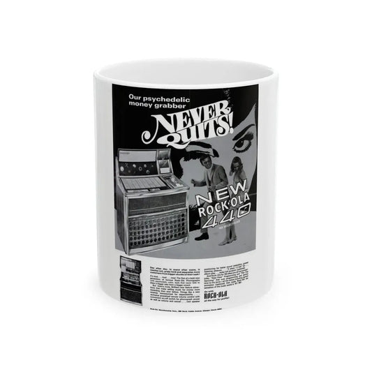 Rock-Ola 1969 (Music Poster) White Coffee Mug 11oz - Go Mug Yourself