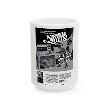 Rock-Ola 1969 (Music Poster) White Coffee Mug 15oz - Go Mug Yourself