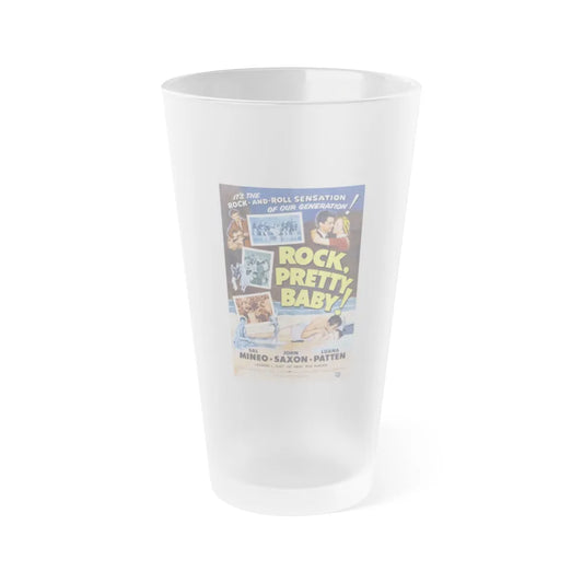 ROCK PRETTY BABY 1956 Movie Poster - Frosted Pint Glass 16oz-16oz-Frosted-Go Mug Yourself