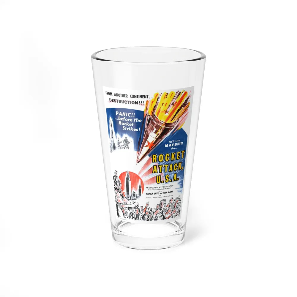 ROCKET ATTACK USA 1958 Movie Poster - Pint Glass 16oz-16oz-Go Mug Yourself