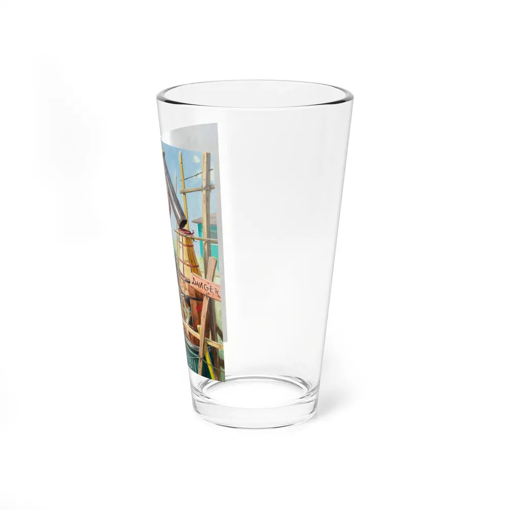 Rocket Pad Keep Out (Magazine Illustration) Pint Glass 16oz-Go Mug Yourself