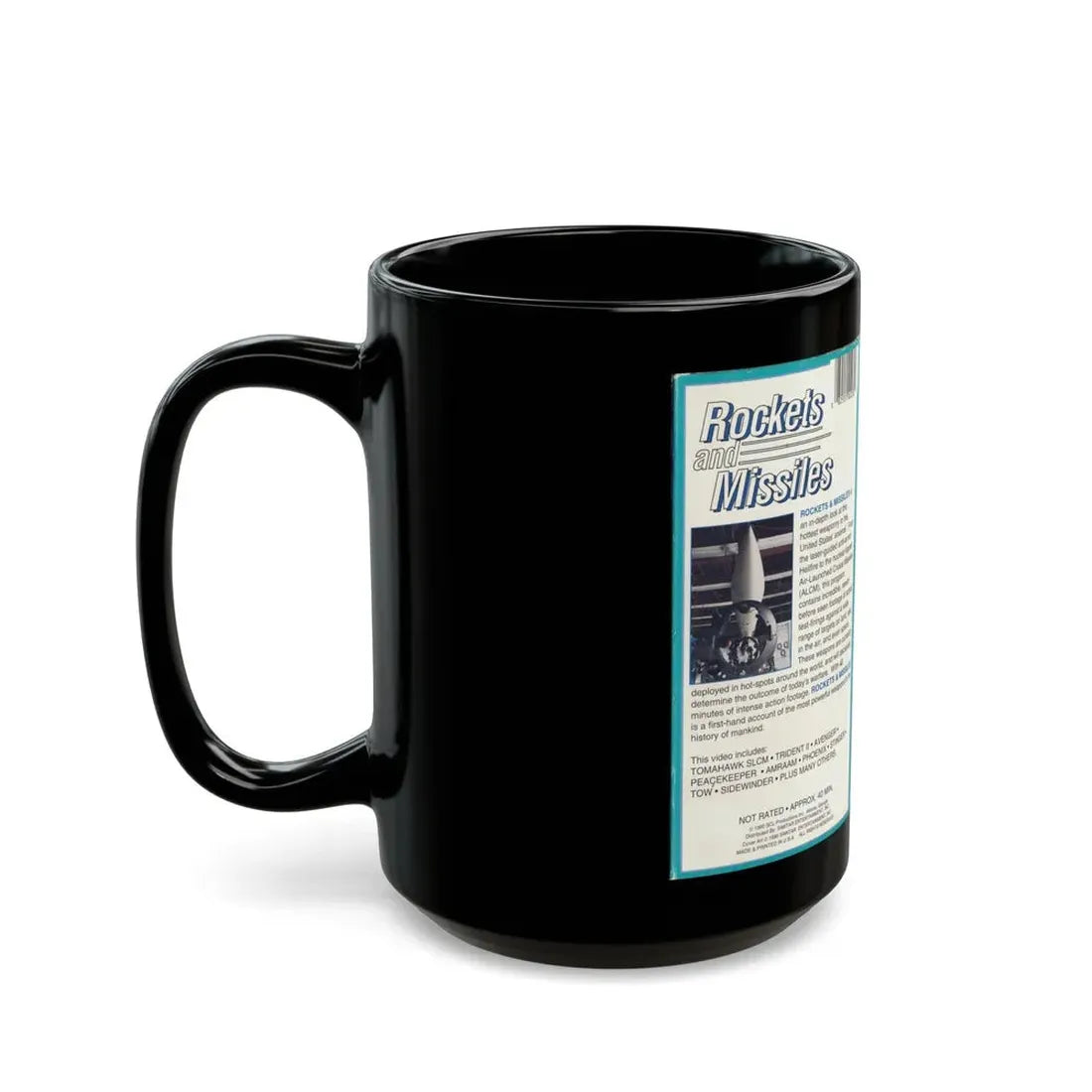 ROCKETS AND MISSILES (VHS COVER) - Black Coffee Mug - Go Mug Yourself