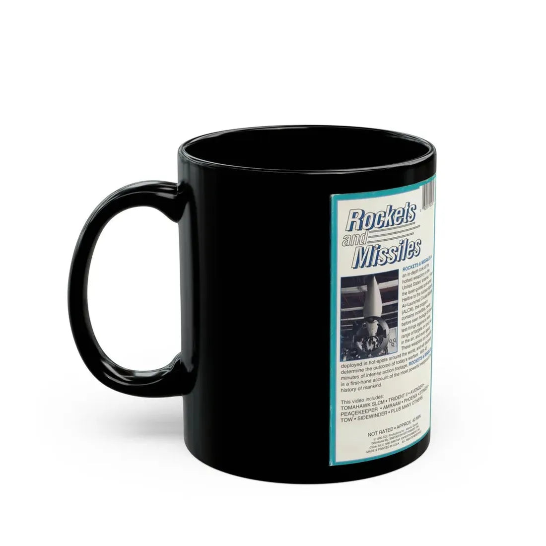 ROCKETS AND MISSILES (VHS COVER) - Black Coffee Mug - Go Mug Yourself
