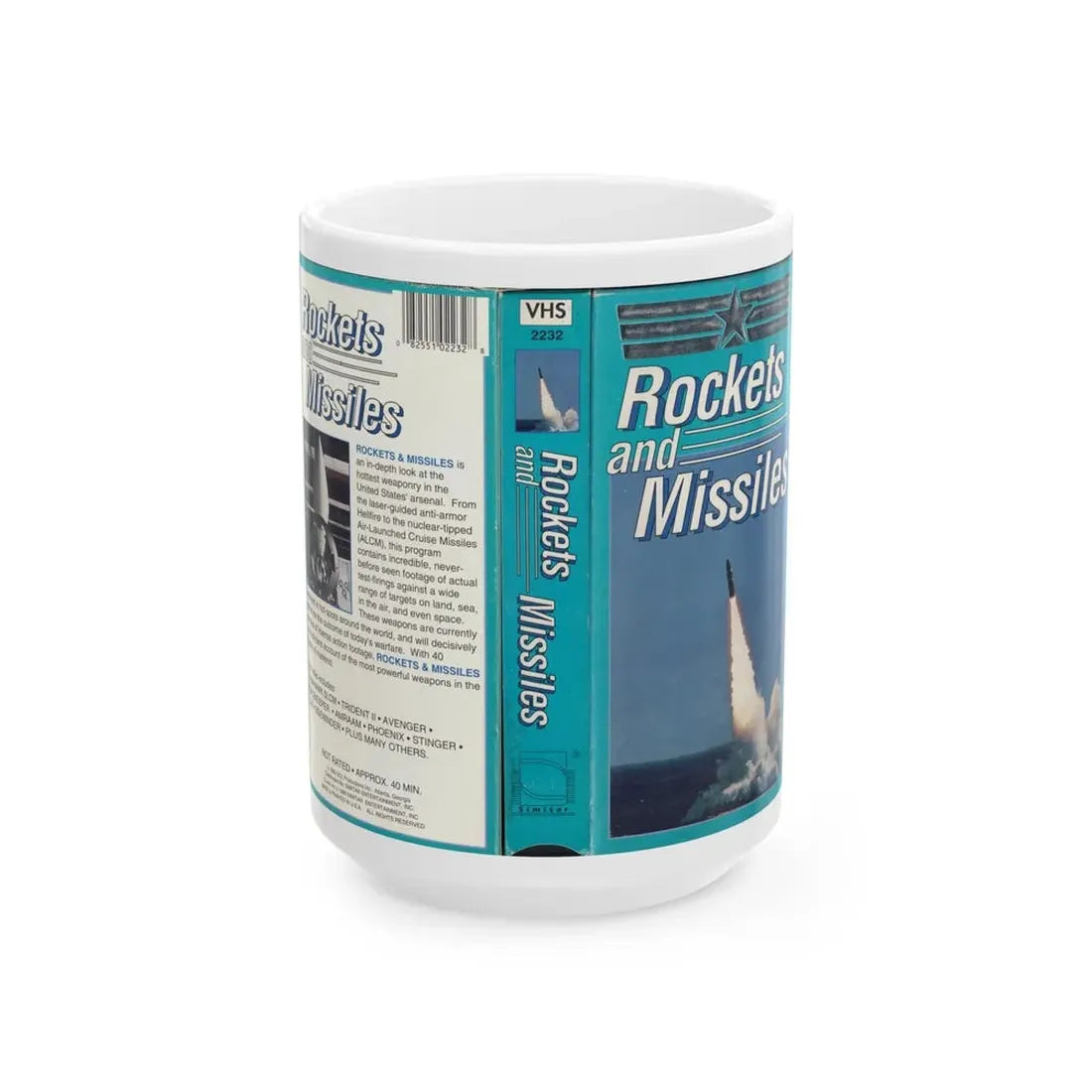 ROCKETS AND MISSILES (VHS COVER) - White Coffee Mug 15oz - Go Mug Yourself