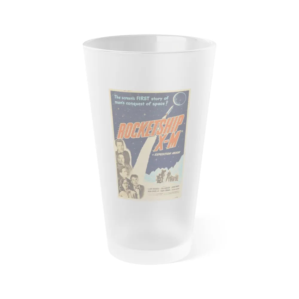 ROCKETSHIP X-M 1950 Movie Poster - Frosted Pint Glass 16oz-16oz-Frosted-Go Mug Yourself