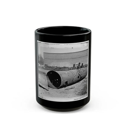 Rocketts, Richmond, Va. Battered Smokestack From C.S.S. Ironclad Ram Virginia No. 2 (U.S. Civil War) Black Coffee Mug 15oz - Go Mug Yourself