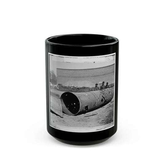Rocketts, Richmond, Va. Battered Smokestack From C.S.S. Ironclad Ram Virginia No. 2 (U.S. Civil War) Black Coffee Mug 15oz - Go Mug Yourself